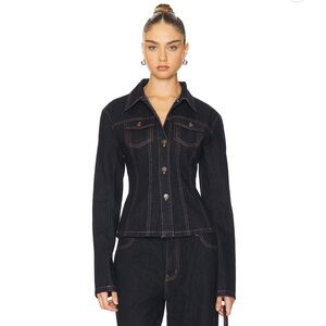 Lioness rider denim jacket Stylish Black Denim Jacket